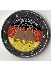 2007 - 2 euro GERMANIA Trattato di Roma Smaltato Fdc